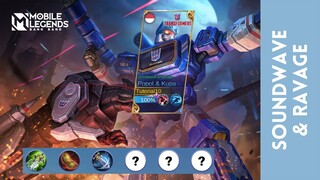 KEREN | GAMEPLAY SKIN TRANSFORMERS POPOL KUPA SOUNDWAVE RAVAGE | Mobile Legends Bang Bang