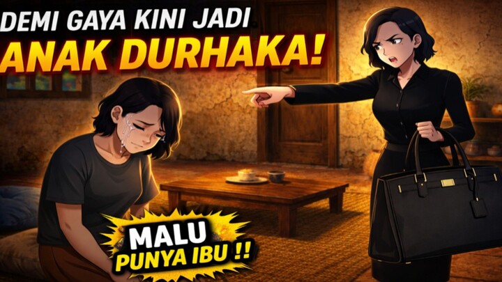 DEMI GAYA KINI JADI ANAK DURHAKA - MENGEJEK ORANG TUA MISKIN - DRAMA ANIMASI