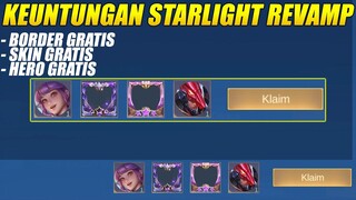 KEUNTUNGAN BELI STARLIGHT REVAMP BULAN FEBRUARI 2023 | SKIN GRATIS, BORDER GRATIS, HERO GRATIS!