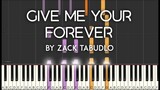 Give me Your Forever by Zack Tabudlo synthesia piano tutorial | with lyrics | free sheet music