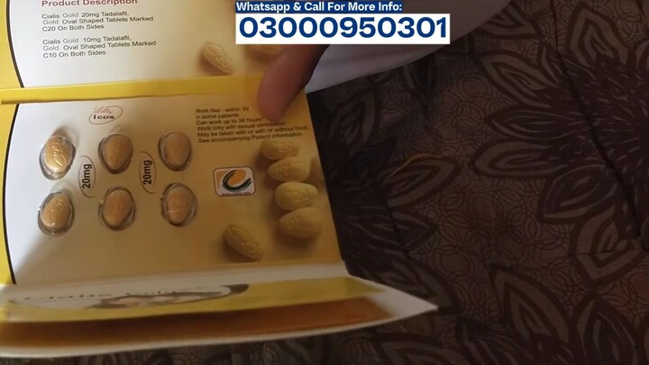 Cialis Gold 20mg Tablets Mfg 2026 Exp:2030 | 03000950301 | Same Day Delivery In Lahore Of Cialis