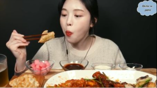 Gà cay nướng than, sủi cảo chiên, udon xào phần 4 #mukbang