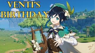 Venti's Birthday~ [Genshin Venti ASMR Roleplay] Listener x Venti [Romantic]