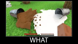 Minecraft wait what meme part 177 realistic chocolate and milk