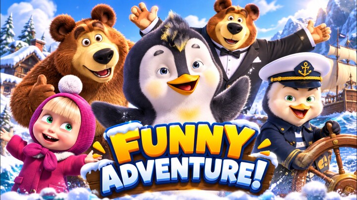 Funny Adventure! 🐧🐻 | Amazing Cartoon Adventure | Funny Animation