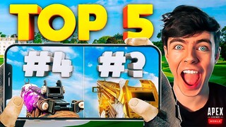 TOP 5 GUNS IN APEX LEGENDS MOBILE...