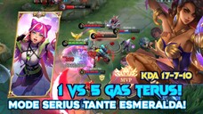 1 VS 5❓ MODE SERIUS TANTE ESMERALDA❗