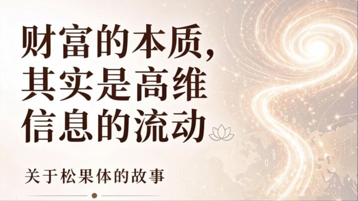 财富的本质，其实是高维信息的流动 #松果体 #松果体呼吸课