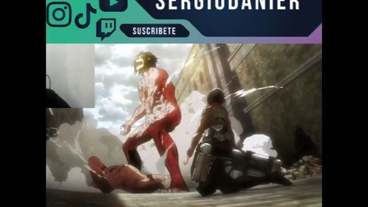 Un titan defiende a Mikasa parte 2 shingeki no kiojin #shingekinokyojin