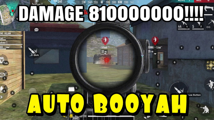 BOOYAH DENGAN DAMAGE 8000000