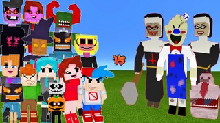 Friday Night Funkin' vs. Evil Nun & Ice Scream from Keplerians Horror Games in Minecraft