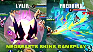 LYLIA AND FREDRINN NEOBEASTS SKIN GAMEPLAY MLBB