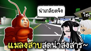 Roblox :  ปลอมตัวเป็นแมลงสาบสุดน่าสงสาร🪳..ไปที่ไหนก็มีแต่คนเกลียด💔😭 Brookhaven 🏡RP Cockroach prank