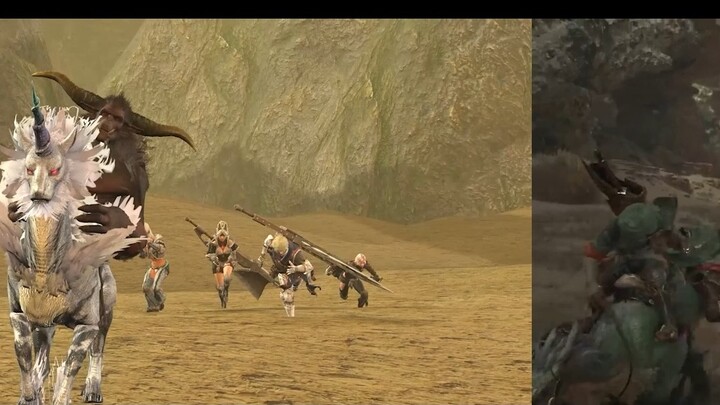 Monster Hunter Wild Lion Unreal Machine Trailer (Comparison)