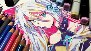 【绘画插画】【酷】用马克笔彩铅六分钟带你大胆用色
