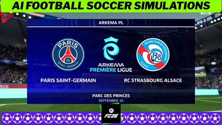 Paris Saint-Germain FC vs RC Strasbourg Alsace 🇫🇷👩 Première Ligue 2025 26 ⚽ EA FC 26 Simulation
