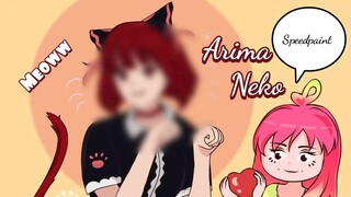 Arima Kana Cosplay Neko [speedpaint]