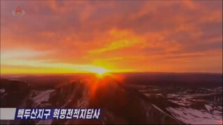 Caranava pelos locais de batalha revolucionária da zona de Paektu