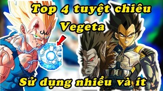 Top 4 tuyệt chiêu Vegeta thường sử dụng và 4 tuyệt chiêu ít sử dụng trong Dragon