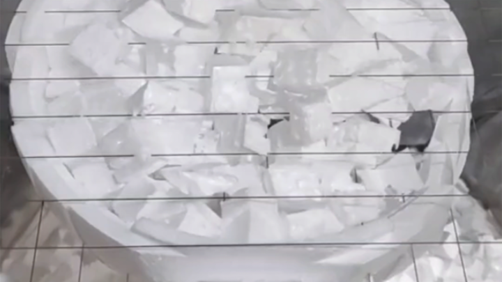 Unpacking foam cutting