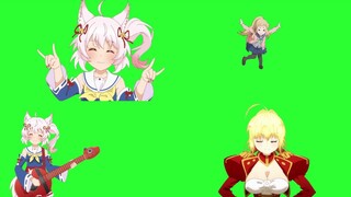 Weekly Anime Greenscreens #21 (Howan, Saber Nero, Mai Inose)