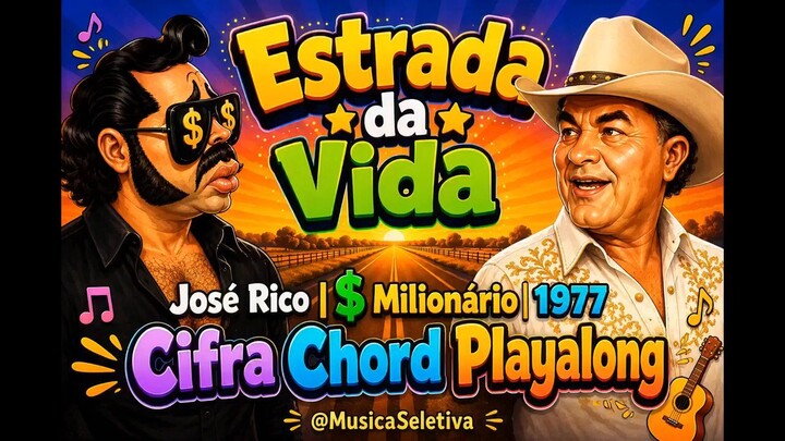 Estrada da Vida | Milionário & José Rico | 1977 | Cifra Chord Playalong | @MusicaSeletiva
