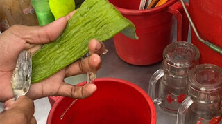I'm drinking aloe vera juice again today.