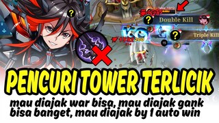 LAWAN GA NYANGKA GW UDAH DI TOWER MEREKA WAKAKAKA - Mobile Legends