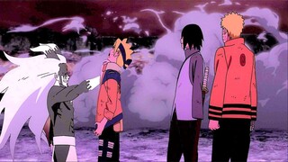 Naruto and Sasuke Teams up to Battle Momoshiki Otsutsuki - Boruto gets Karma from Momoshiki