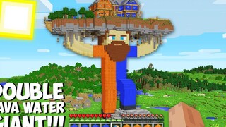 ฉันพบ LAVA WATER GIANT HOLDING DOUBLE VILLAGE ในมายคราฟ! ใหม่ หมู่บ้านลับ !