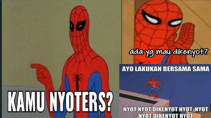 Serius Nanya, ini maksudnya apa? Spiderman nyot nyot dikenyot