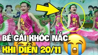 CŨNG LÀ "20-11" mà sao nó LẠ LẮM, bé gái khóc nấc nhưng vẫn "THUỘC BÀI" | TIN GIẢI TRÍ