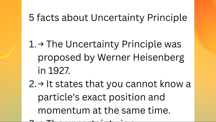 Uncertainty Principle