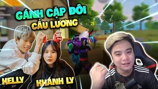 Free Fire: Chơi Cùng Cặp Đôi Cẩu Lương, Kelly gaming và khánh ly Cow Solo Squad Bắn M500 Gánh Top 1