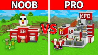 Mikey Family & JJ Family - NOOB vs PRO : KFC House Build Challenge in Minecraft (Maizen)