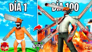 SOBREVIVÍ 100 DÍAS como CHAINSAW MAN en GTA 5 !! (Chainsaw Man mod)