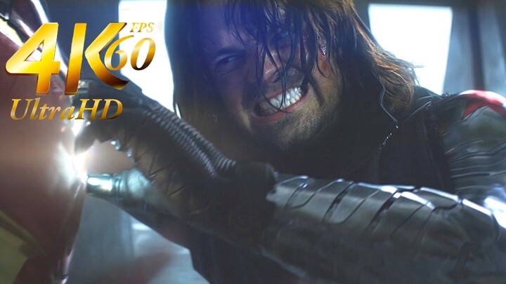 【4K】Back then, Bucky wore a mask and beat up Black Panther, Captain America, Black Widow, and Falcon