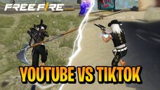 YOUTUBE FREE FIRE VS TIKTOK FREE FIRE SIAPA MENANG
