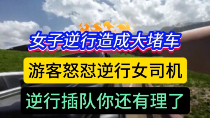 Pria marah-marah pada pengemudi mobil kecil yang melaju lawan arah untuk memotong antrean: Pengemudi
