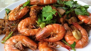 กุ้งอบวุ้นเส้น สูตรอร่อยเหมือนร้านดัง ทำง่ายมากๆ มีแค่หม้อธรรมดาก็ทำได้ / ครัวแม่โบ