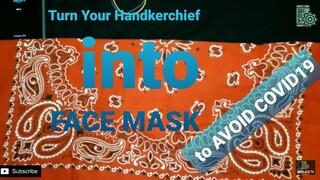 HOW TO MAKE FACE MASK USING HANDKERCHIEF || DIY FACE MASK ||  🇵🇭PANYO GAWING FACE MASK