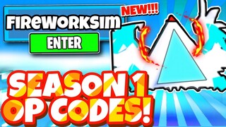 ALL NEW SECRET *SEASON 1* UPDATE OP CODES For FIREWORK SIMULATOR In Roblox Firework Simulator!