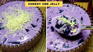 BEAUTIFUL AND EASY CHEESY UBE JELLY RECIPE // YUMMY DESSERT