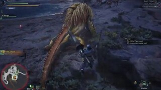 Monster hunter world  - Great Jagras solo Lance