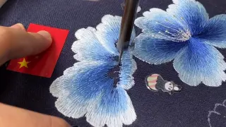 A skillful semi-hand embroidery