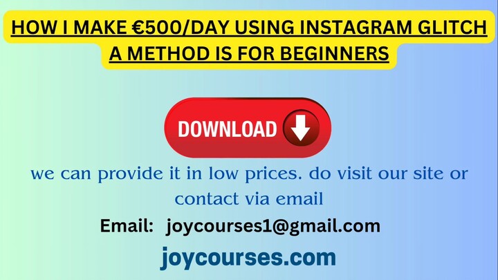 HOW I MAKE €500/DAY USING INSTAGRAM GLITCH A METHOD IS FOR BEGINNERS