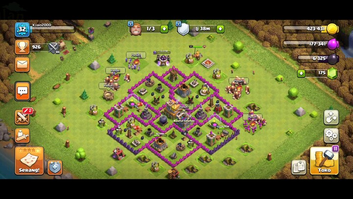 Tutorial cara menyerang townhalll 7 ( Th 7) menggunakan giant!!? Tanpa bantuan pasukan clan castel