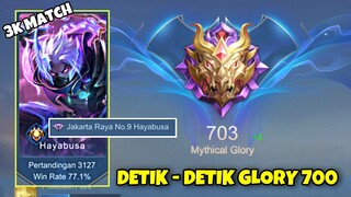 DETIK DETIK MYTHICAL GLORY 700 MENUJU TOP JAKARTA HAYABUSA ! ~ Stenly Hayabusa Mobile Legends !