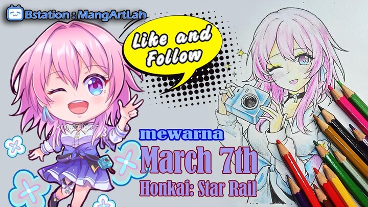 Mewarna March 7th (Honkai: Star Rail)