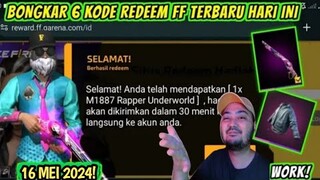 KODE REDEEM FREE FIRE TERBARU 16 MEI 2024 HARI INI | KODE REDEEM FF TERBARU 16 MEI 2024